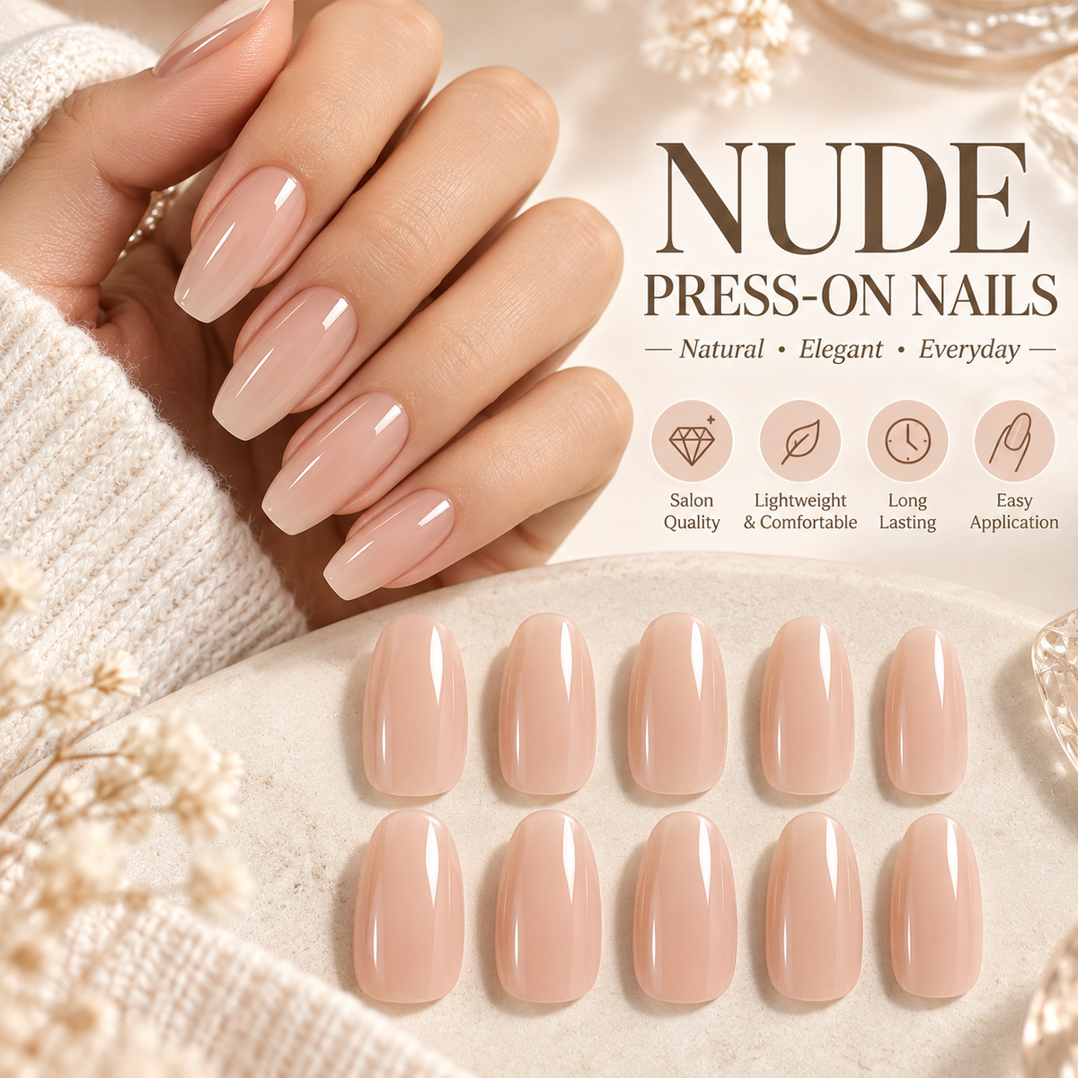 Nude Press-On Nails